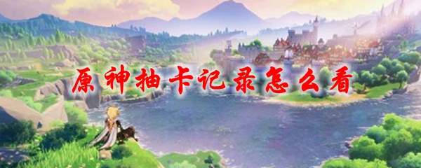 原神抽卡记录怎么看
