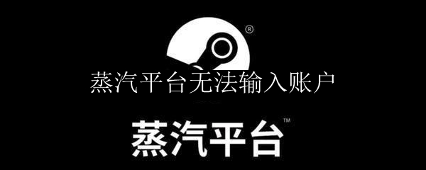 蒸汽平台无法输入账户