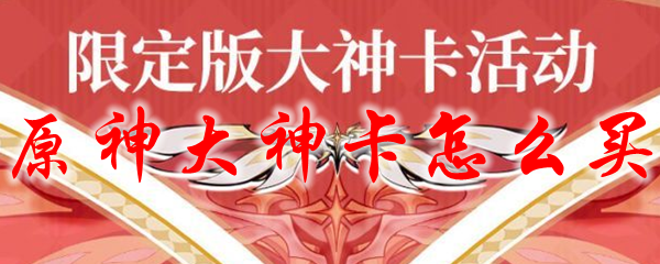 原神大神卡怎么买