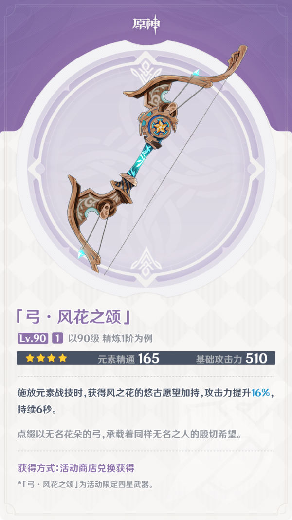 原神1.4风花之颂属性介绍