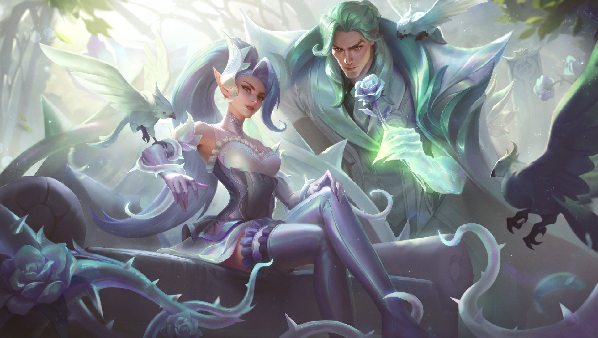 《LOL》水晶玫瑰斯维因皮肤特效展示