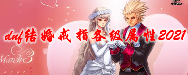 dnf结婚戒指各级属性2021