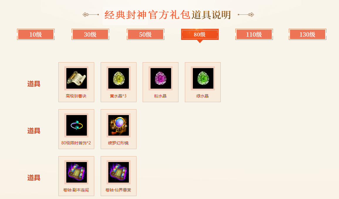 问道2021经典服礼包