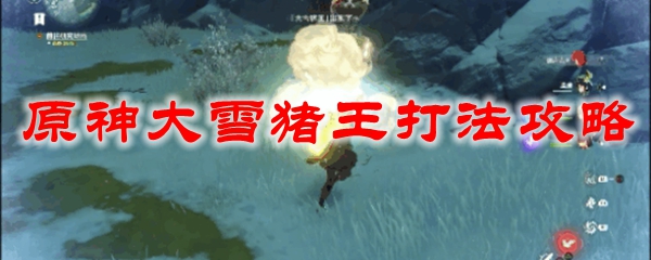 原神大雪猪王打法攻略