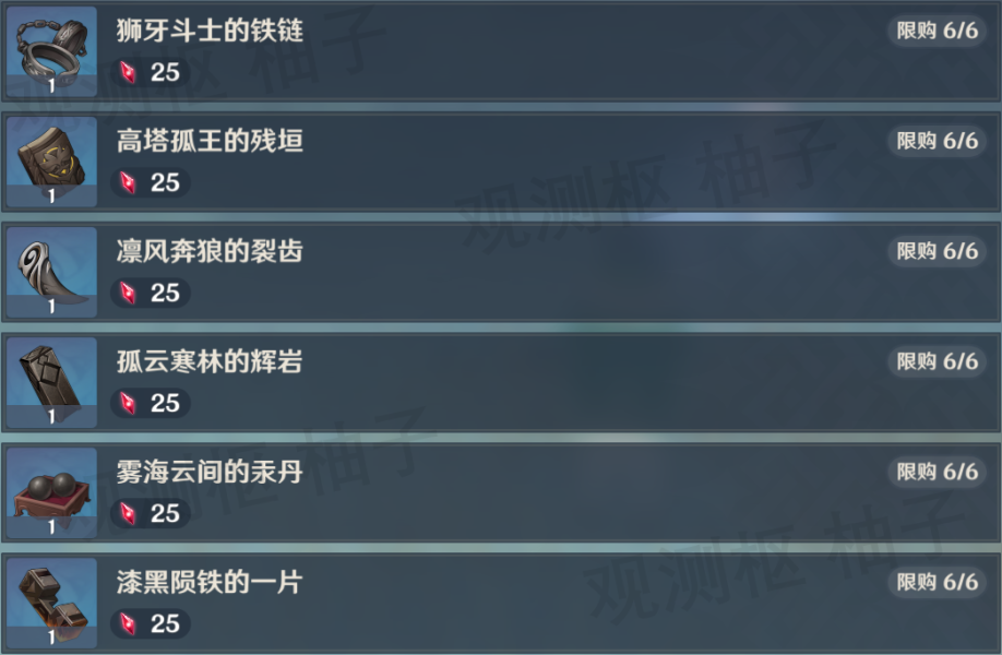 《原神》试剑之地商店奖励有哪些