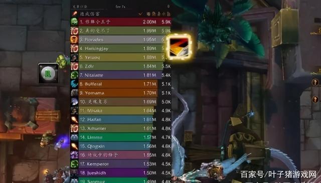 《魔兽世界》9.0单体DPS排行榜