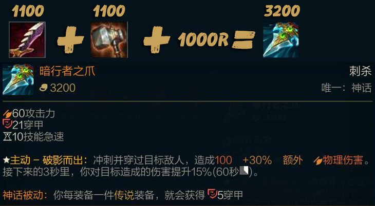lol刺客神话装备推荐