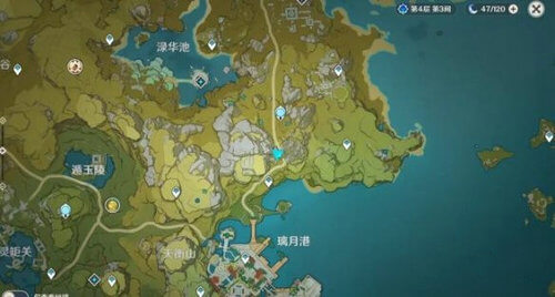 原神望舒客栈假山在哪