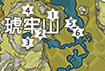 原神琥牢山岩神瞳在哪里