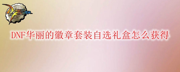 DNF华丽的徽章套装自选礼盒怎么获得