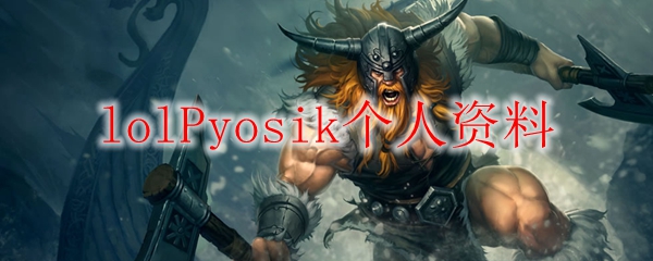 lolPyosik个人资料