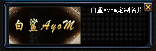 《CF》白鲨Ayom定制名片外观