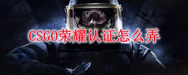 csgo荣耀认证怎么弄