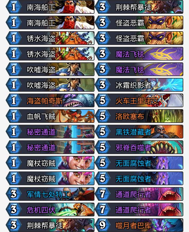 《炉石传说》通灵学园奇数贼卡组预构筑