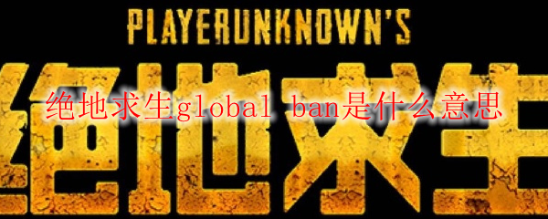 绝地求生global ban是什么意思