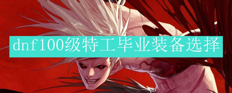 dnf100级特工毕业装备选择