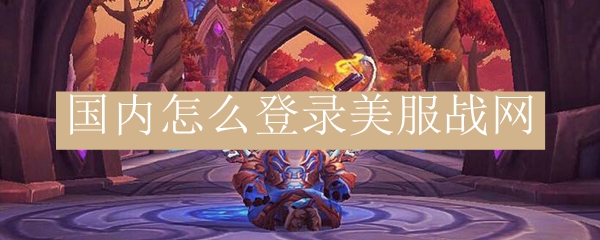 国内怎么登录美服战网