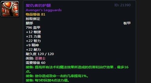 《魔兽世界》怀旧服第五阶段圣骑士毕业装备大全