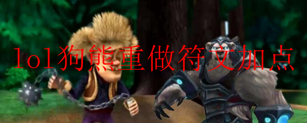 lol狗熊重做符文加点