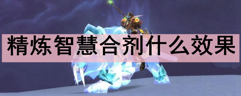 精炼智慧合剂什么效果
