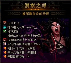 《DNF》洞察之眼困难模式入场规则详情