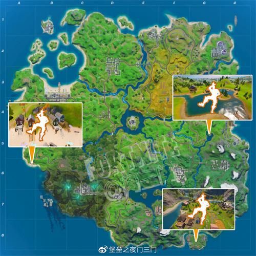 《堡垒之夜》在湖上独木舟鳕鱼营地彩虹出租屋跳舞攻略