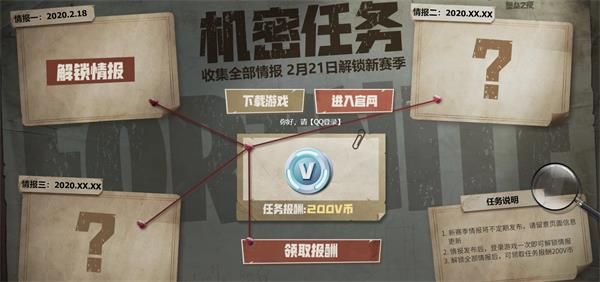 《堡垒之夜》机密任务活动内容详情