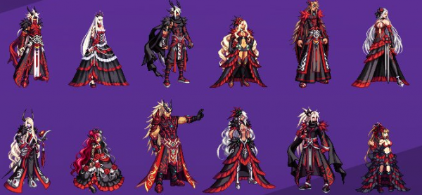 《DNF》全职业红色天十套外观展示