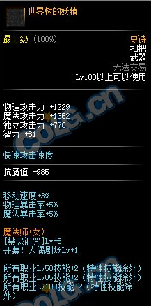 《DNF》世界树的妖精属性外观一览