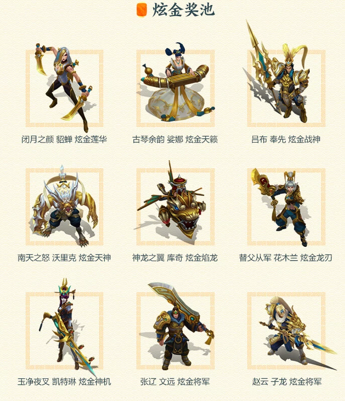 《LOL》新春炫金礼内容介绍