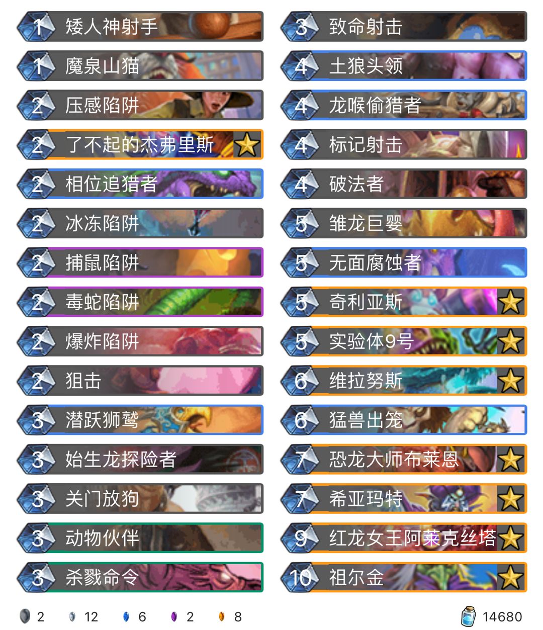 《炉石传说》巨龙降临新宇宙猎卡组介绍