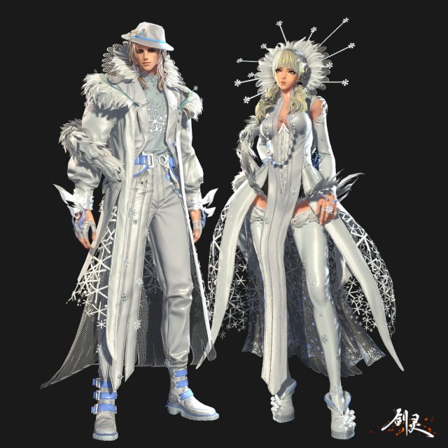 《剑灵》飞雪之恋套装外观介绍
