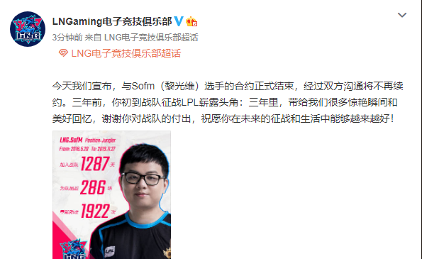 《LOL》2019LPL转会期12月1日最新消息汇总