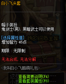 《DNF》白小飞头套介绍