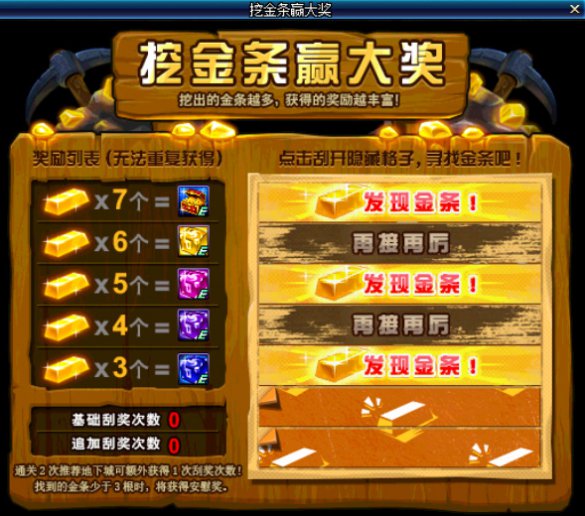 《DNF》挖金条赢大奖活动介绍