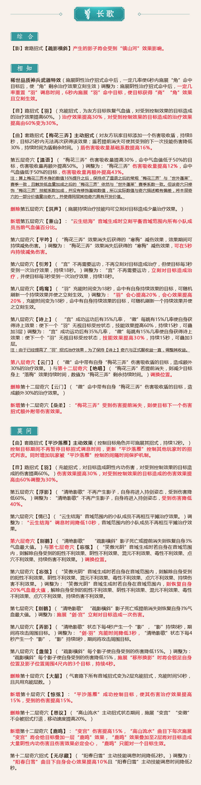 《剑网3》怒海争锋6月20日长歌技改