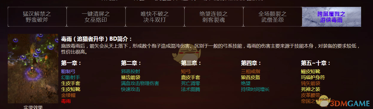 《流放之路》3.7BD排名