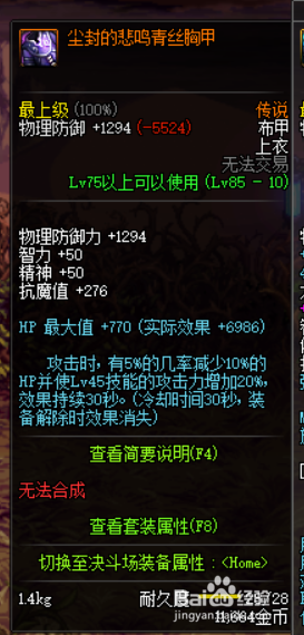 《DNF》夜见罗刹传说防具选择