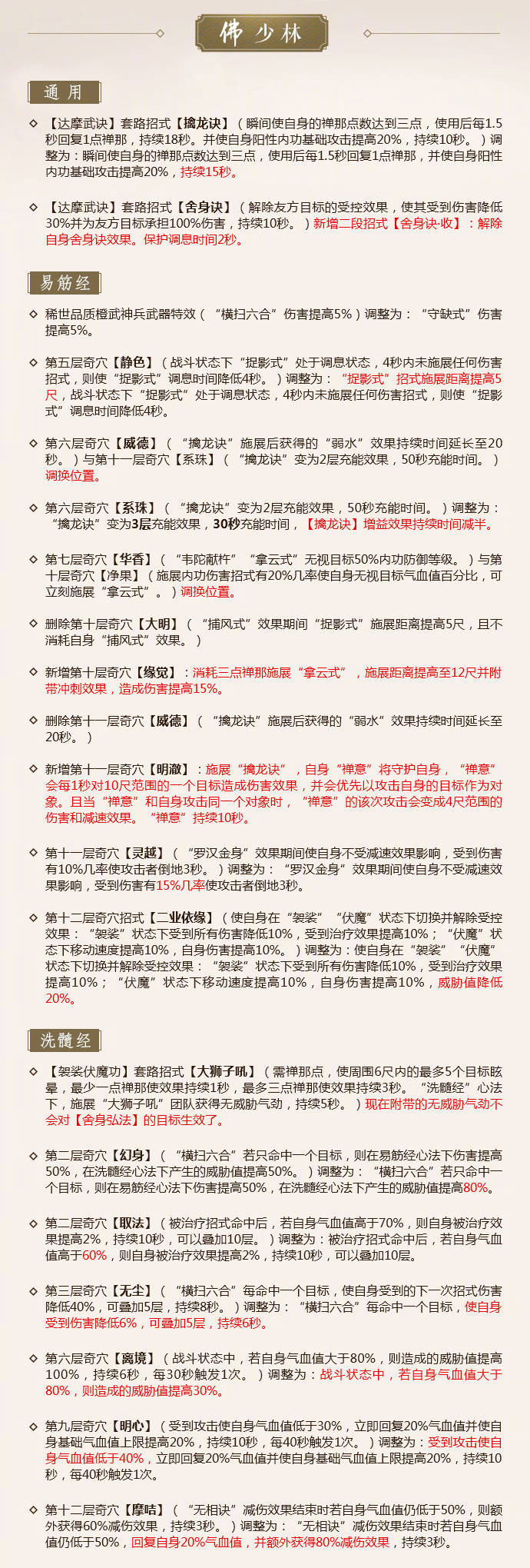 《剑网3》5月21日怒海争锋少林技改内容一览