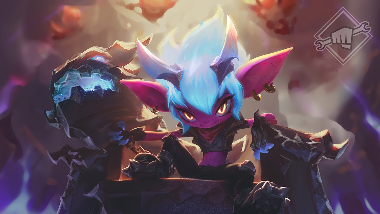 《LOL》小恶魔崔丝塔娜皮肤原画建模预览