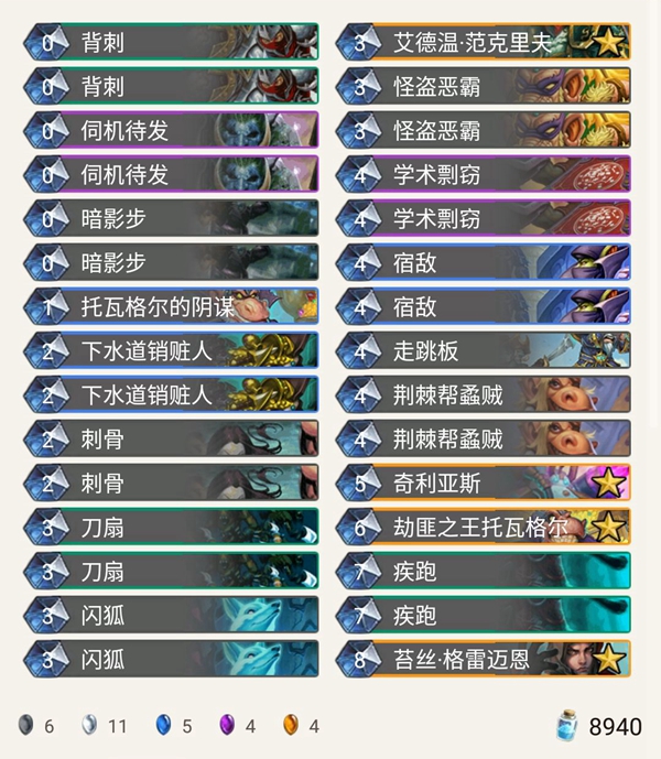 《炉石传说》暗影崛起Kagome节奏剽窃贼卡组介绍