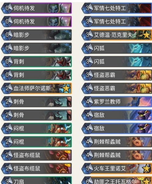 《炉石传说》暗影崛起夕尘残风剽窃贼卡组介绍