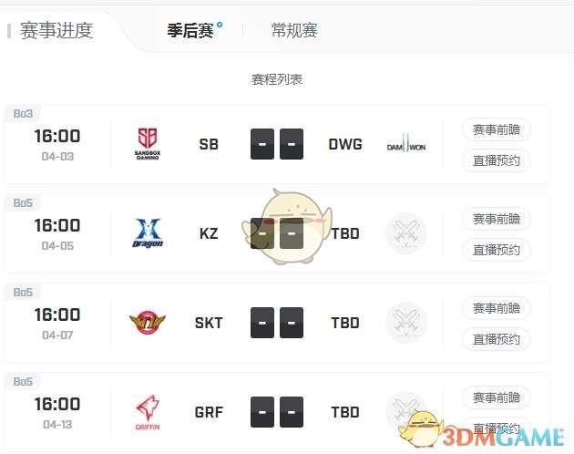 《LCK》2019春季季后赛名额介绍