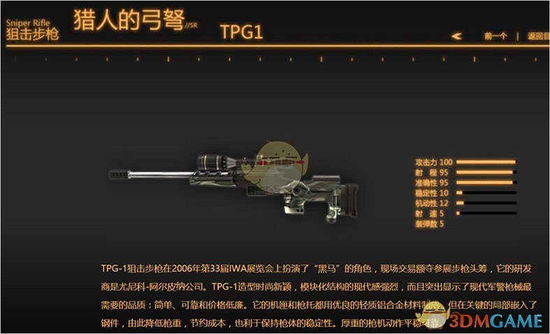 《战地之王》枪械属性一览