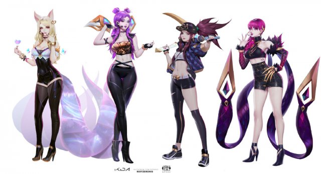 《LOL》超人气KDA女团原画正式公布
