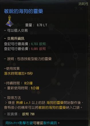 《黑色沙漠》潜水介绍