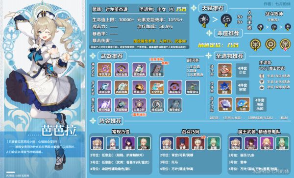 原神2.3版本芭芭拉怎么培养