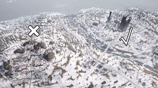 绝地求生雪地地图打野位置介绍