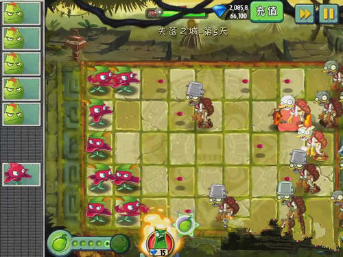 《植物大战僵尸2》失落之城第五关攻略