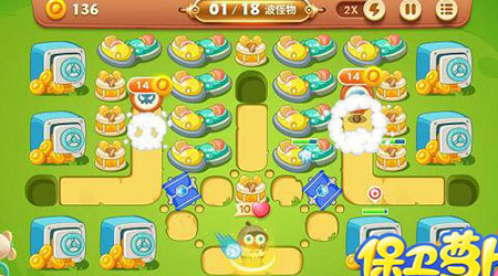 《保卫萝卜3》游乐场第49关通关攻略